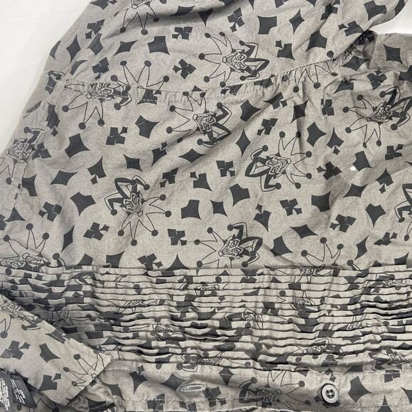 DC Comics The Joker Woven Tuxedo Button-Up Long Sleeve Shirt Men's Gray Size M - Picture 6 of 9